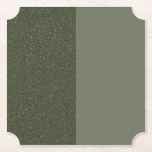 Nachbestellbarer zweifarbiger Moosgrüner Papier Un Untersetzer
