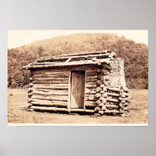 Nachbildung der ersten in Kentucky gebauten Kabine Poster