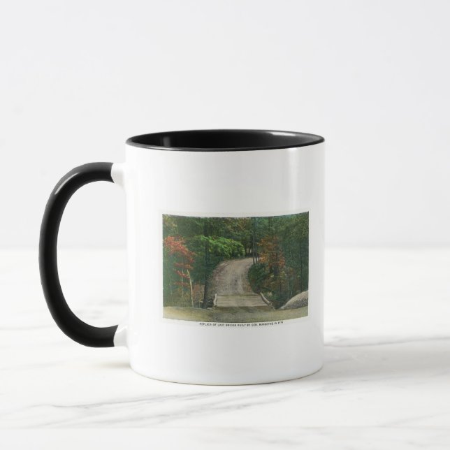 Nachbildung der letzten Brücke von Gen Burgoyne Tasse (Links)