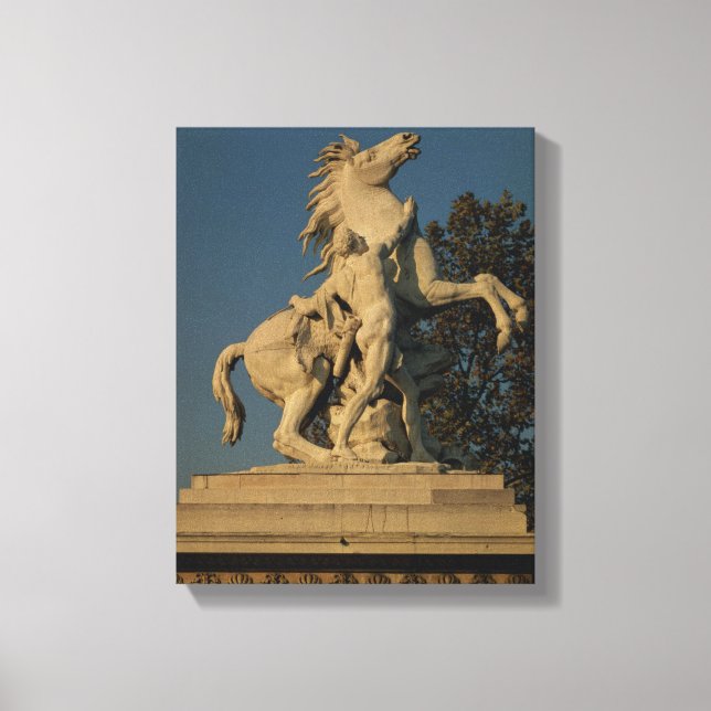 Nachbildung eines der beiden "Frühpferde" Leinwanddruck (Vorderseite)