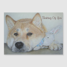 nachdenklich schöner akita Hund denken an Sie