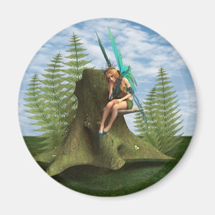 Nachdenkliche Fee Magnet