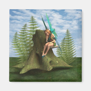 Nachdenkliche Fee Magnet