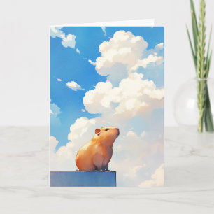 Nachdenklicher Capybara Karte