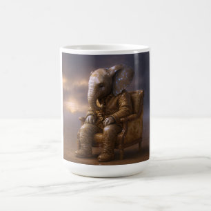 Nachdenklicher Elefant Gentleman Kunst Kaffeetasse