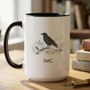 Nachdenkliches nordisches Raben-Naturliebhaber-Mon Tasse