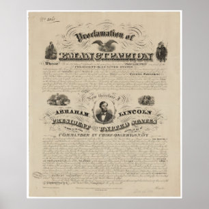 Nachdruck der Emanzipationserklärung von A. Kidder Poster