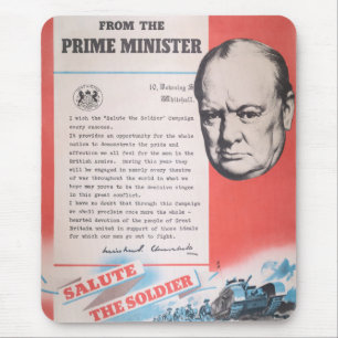 Nachdruck eines britischen Kriegsplakats. Mousepad