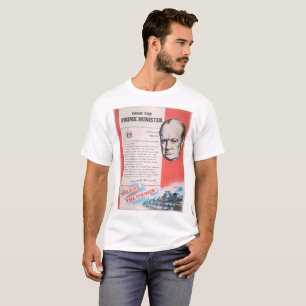 Nachdruck eines britischen Kriegsplakats. T-Shirt
