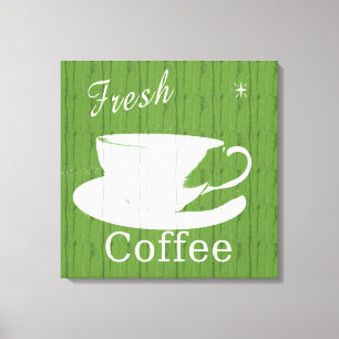 Nachfärbbares verwittertes Holz-Kaffee-Leinwand Leinwanddruck