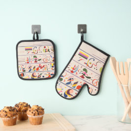 Nachfolge, Kandinsky  Ofenhandschuh & Topflappen-Set