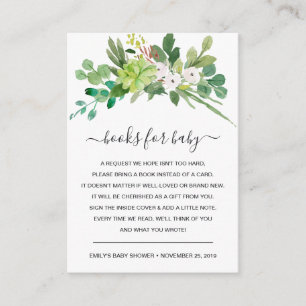 NACHFOLGENDE FOLIAGE WATERCOLOR ANFRAGE BABY SHOWE BEGLEITKARTE