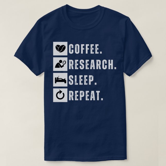 Nachforschen von Kaffee T-Shirt (Design vorne)