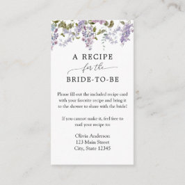 Nachfrage nach bridalen Rezepten für Lilac und Lav Begleitkarte