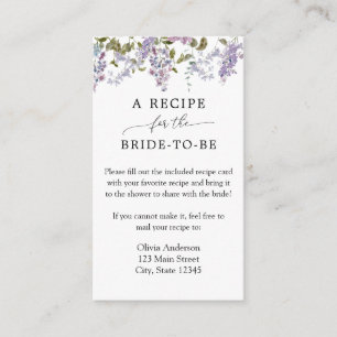 Nachfrage nach bridalen Rezepten für Lilac und Lav Begleitkarte