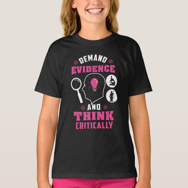 Nachfrageergebnisse und kritisches Denken in Wisse T-Shirt (Vorderseite)