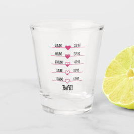 Nachfülldiagramm Schnapsglas