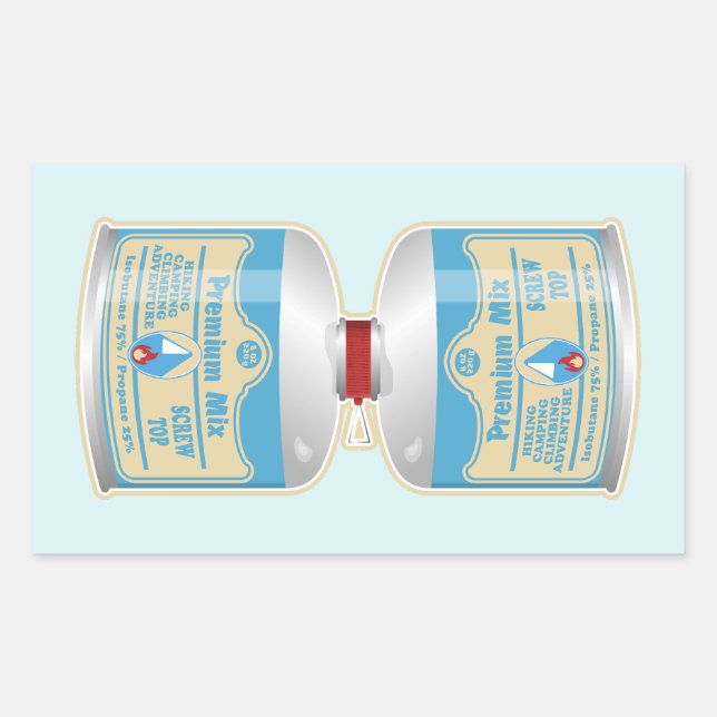 Nachfüllen von Gaskanistern für Lageröfen Rechteckiger Aufkleber (Vorderseite)