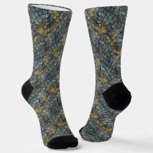 Nachgeahmte Krokodilhaut. Tiermuster. Socken