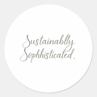 nachhaltig hoch entwickelt runder aufkleber