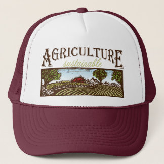 Nachhaltige Landwirtschaftsbauernhofszene Truckerkappe