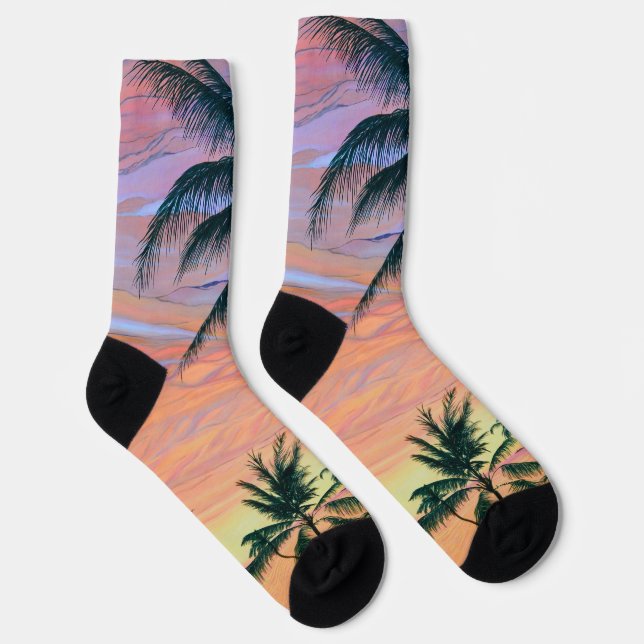 Nachhaltige Premium-Crew Socken Sonnenaufgang/Sonn (Rechts)