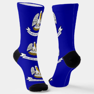 Nachhaltige Socken mit der Flagge von Louisiana