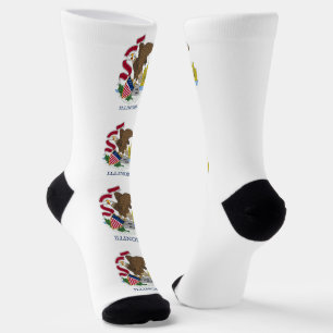 Nachhaltige Socken mit Illinois-Fahne