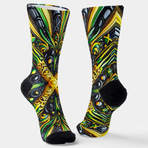Nachhaltige Socken mit jamaikanischen Farben