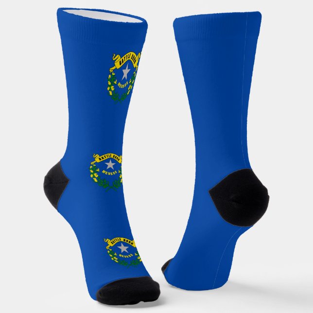 Nachhaltige Socken mit Nevada-Fahne (Gewinkelt)