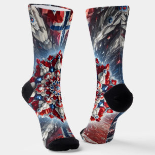 Nachhaltige Socken mit norwegischen Farben