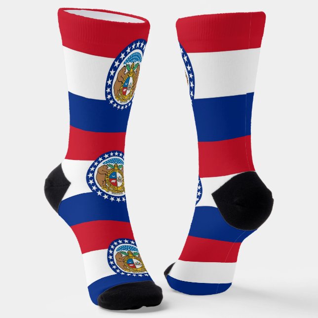 Nachhaltige Socken unter der Flagge von Missouri (Gewinkelt)
