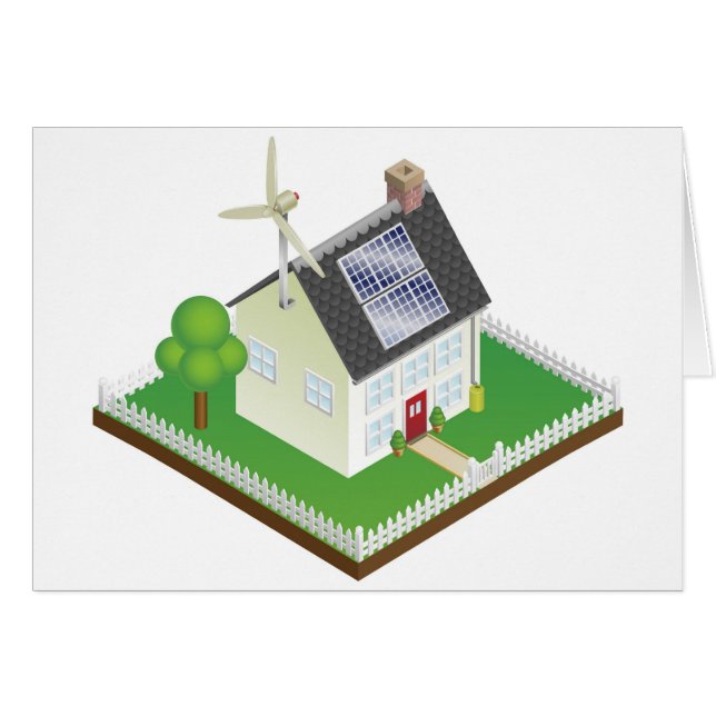 Nachhaltiges Haus der auswechselbaren Energie (Vorderseite (Horizontal))