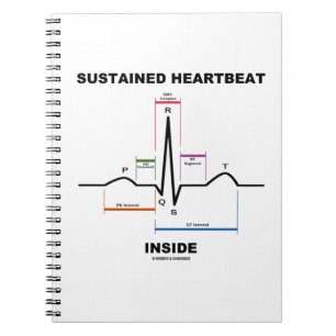 Nachhaltiges Herzschlag-Innere (ECG/EKG) Notizblock