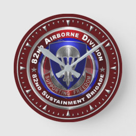 Nachhaltigkeitsbrigade des 82. Im Flugzeug Geschäf Runde Wanduhr