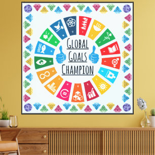 Nachhaltigkeitsziele Champions Inspirationsgeschen Leinwanddruck