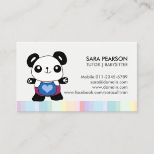Nachhilfe Süßer Panda Visitenkarte