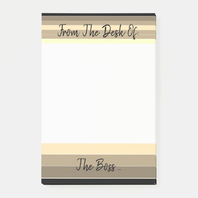 Nachhinweise für den Chef Post-it Klebezettel (Vorderseite)