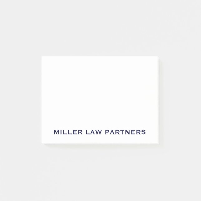Nachhinweise für den Namen "Blue Business Name" Post-it Klebezettel (Vorderseite)