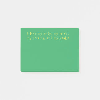 Nachhinweise _ positive Bejahungen Post-it Klebezettel
