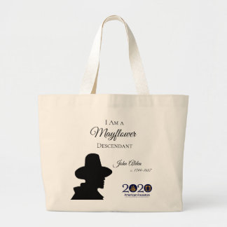 Nachkomme-Tasche Johns Alden Mayflower Jumbo Stoffbeutel