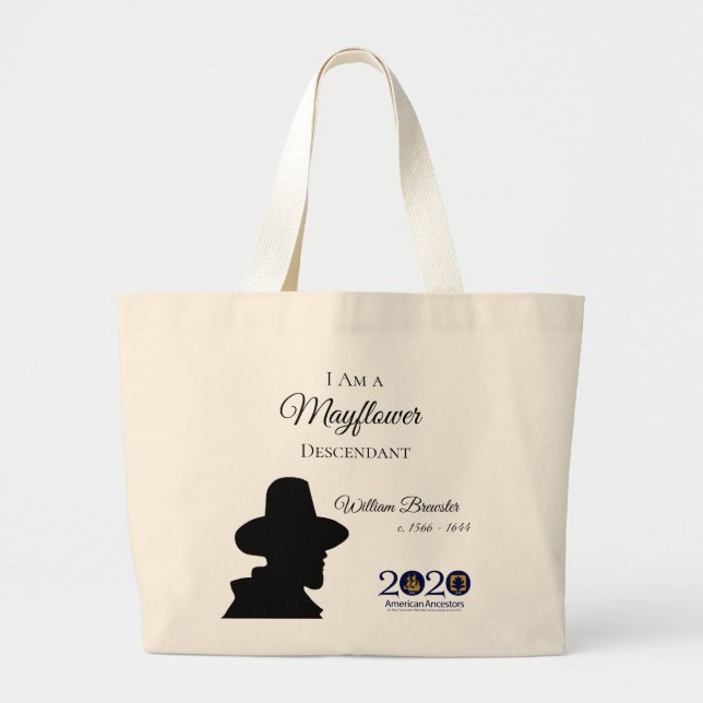 Nachkomme-Tasche Williams Brewster Mayflower Jumbo Stoffbeutel (Vorne)