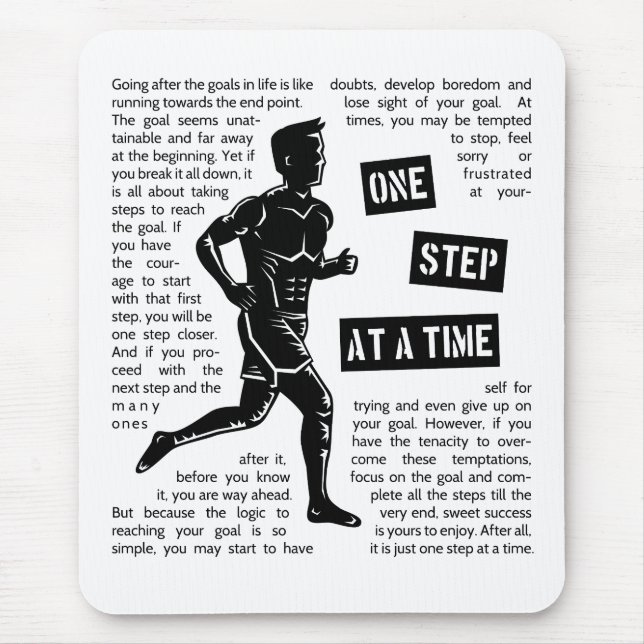 Nachlaufen Ziele motivierend Inspirational Mousepad (Vorne)