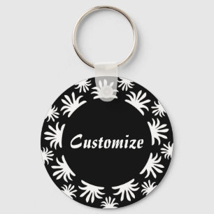 Nachmittag des Triffids Template - B&W Schlüsselanhänger