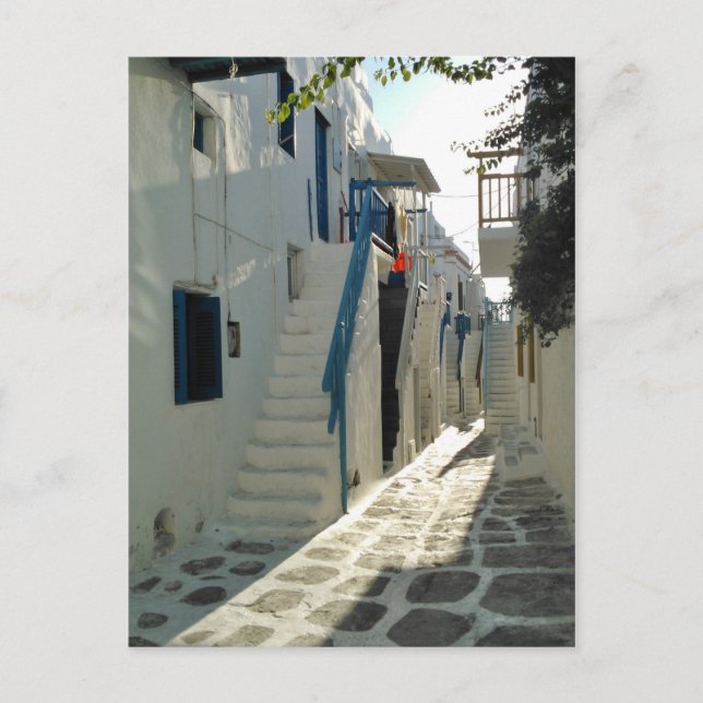 Nachmittag in Mykonos Postkarte (Vorderseite)