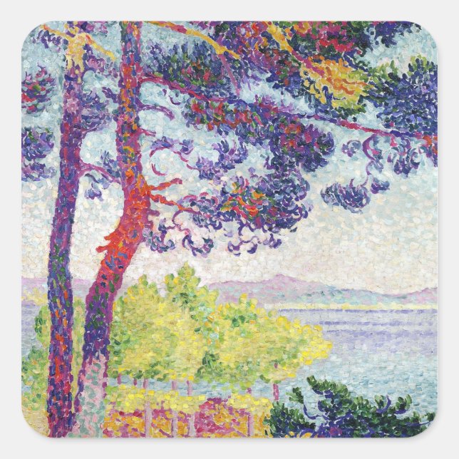 Nachmittag in Pardigon, Var, 1907 Quadratischer Aufkleber (Vorderseite)