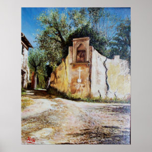 NACHMITTAG IN RIMAGGIO / Toskana-Ansicht Poster