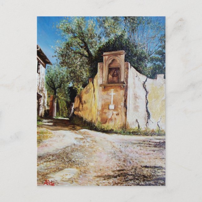 NACHMITTAG IN RIMAGGIO / Toskana Aussicht Postkarte (Vorderseite)