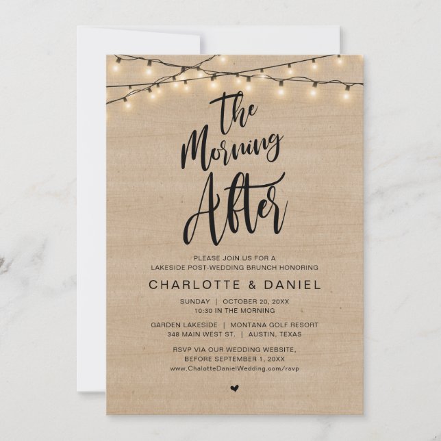 Nachmittags, Hochzeitsfeier Einladung (Vorderseite)