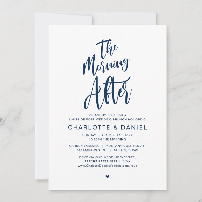 Nachmittags, Hochzeitsfeier Einladung (Vorderseite)